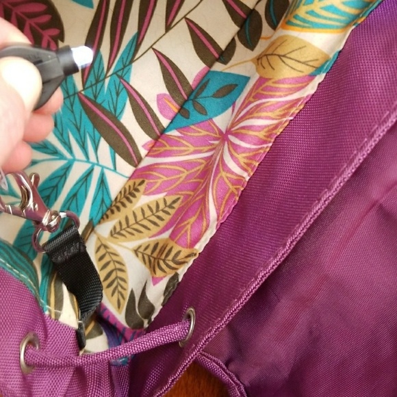 Quilted Purple Backpack - Picture 3 of 12